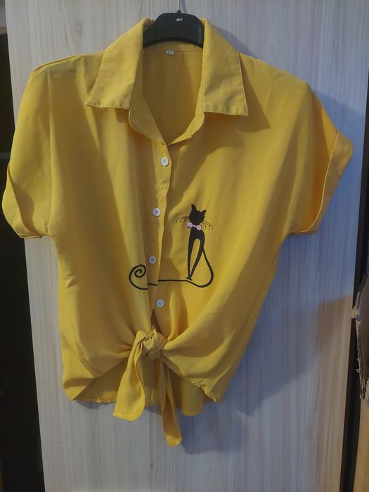 Дамска риза, цвят горчица, размер М
