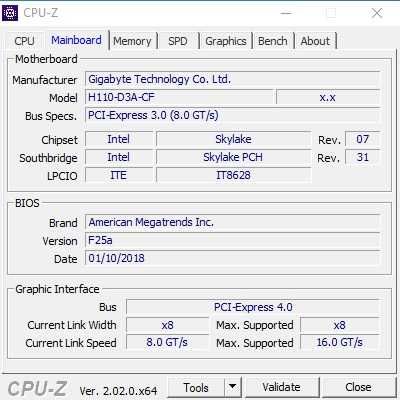 Gigabyte H110-D3A дъно Intel socket 1151