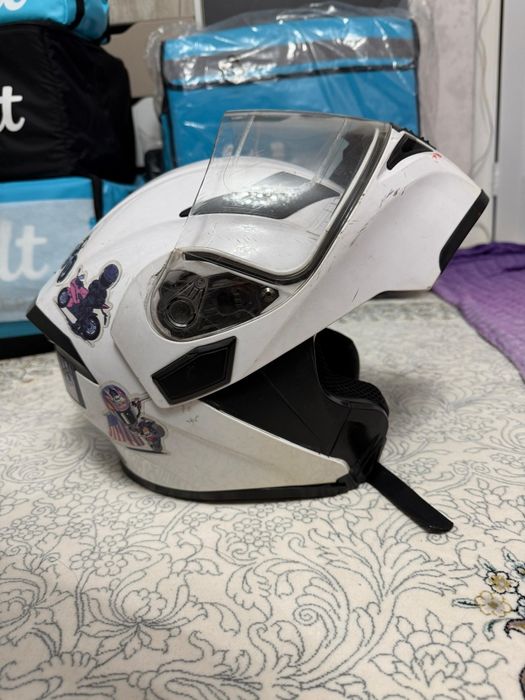 Шлем мото с гарнитурой