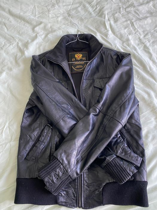 Кожено яке Jack and jones M размер