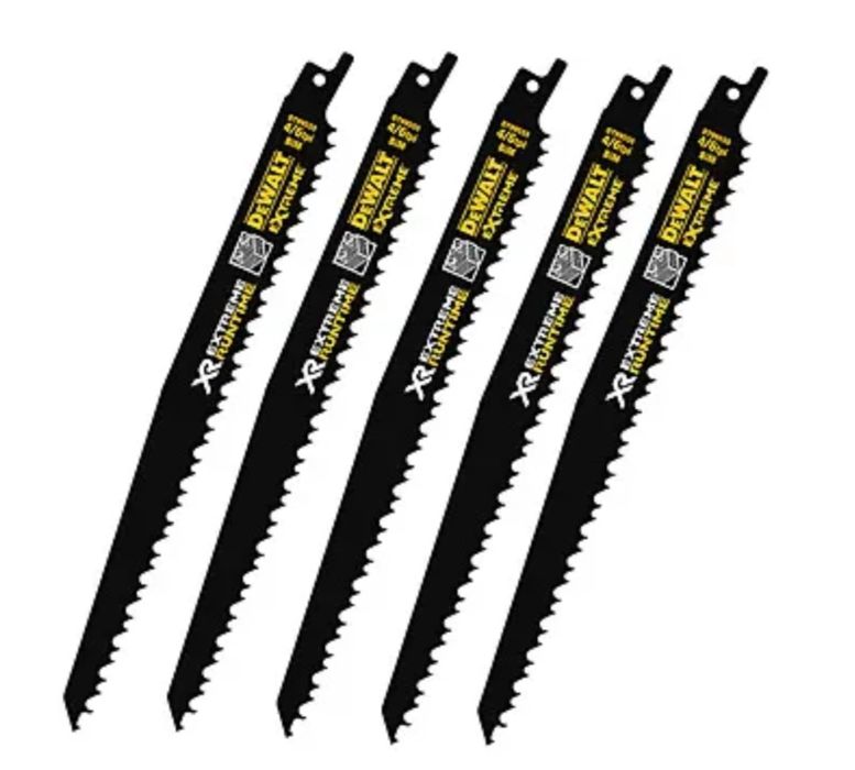 Комплект 5 ножа за саблен трион FlexVolt 152 мм 4/6TPI за метал Dewalt