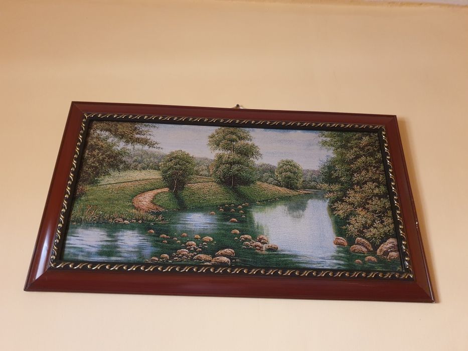 Картина пейзаж из ткани