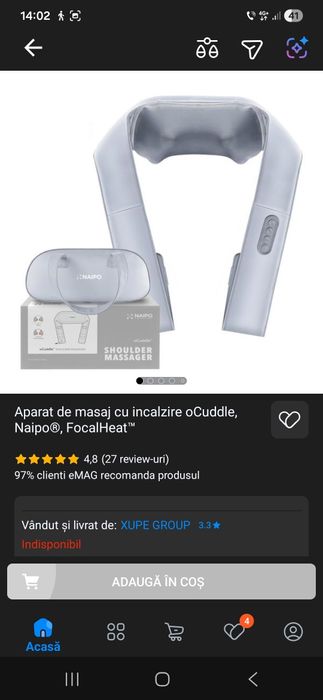 Aparat masaj cu încălzire