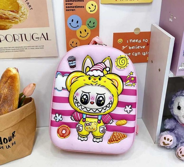 3D Детска раница за училище Лабубу LaBuBu Чанта за Деца
