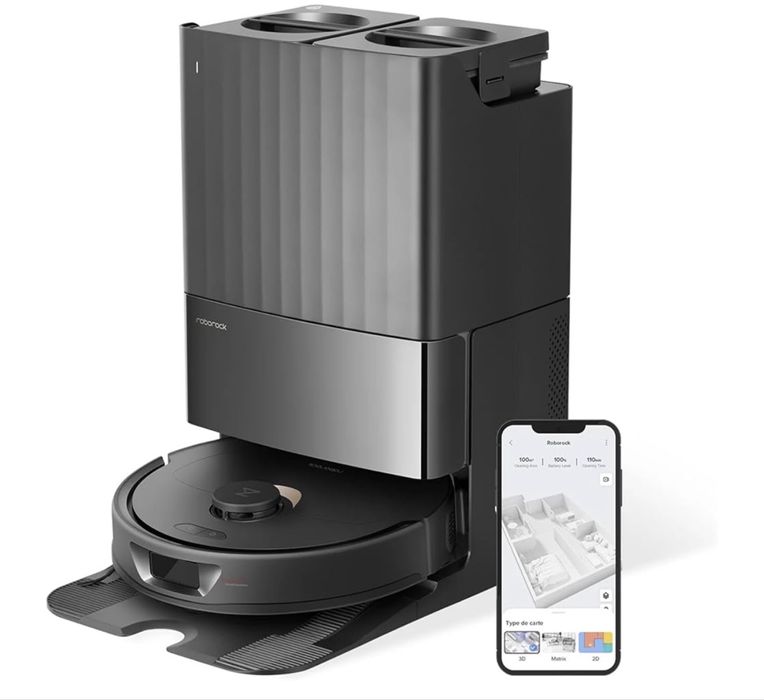 Robot de aspirare Roborock Qrevo Pro, 7000Pa Negru