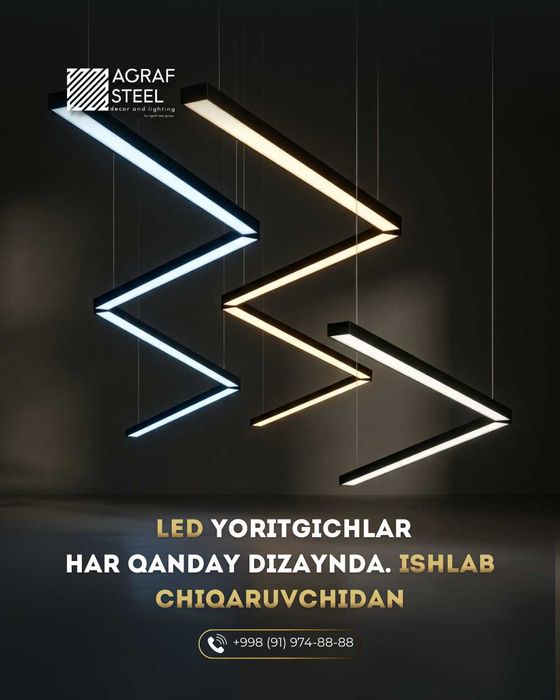 Линейные LED светильники, LED LAMPA shilab chiqaruvchudan
