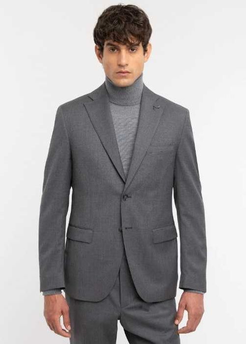 Sacou blazer de lux 50 L PAOLONI NOU lana 100% gri mediu