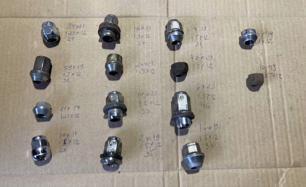 Гайки и болтове за джанти за Тойота,Мерцедес,Ситроен,Пежо