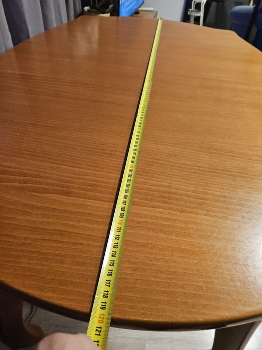 Разтегателна дървена трапезна маса за хранене