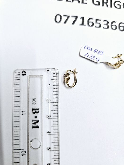 Vand cercei copil din aur 14 k 1.22 g cod 839