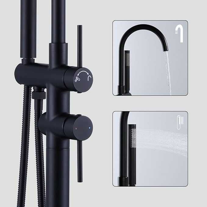 Robinet,Coloana de baie  montat pe podea cu duș de mână pentru cadă