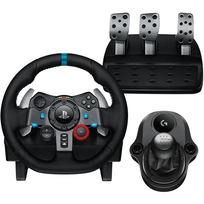 Pachet Complet Sim Racing Logitech G29 (Volan + Pedale + Schimbător Shifter) – Compatibil PC / PS4 / PS5 – Stare Impecab
