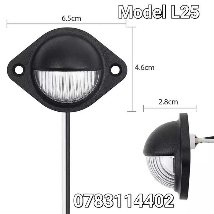 Lampa LED Iluminat Numar Inmatriculare-Platforma-Remorca-Trailer - L25