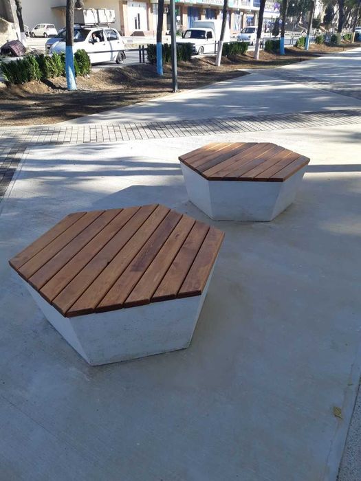 Скамейка / Skameyka va urna / Уличная Скамейкa и урнa / Loft / Лофт