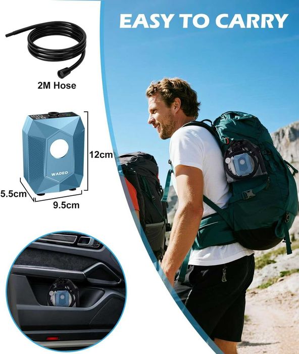 WADEO къмпинг душ 20L с помпа 6000mAh