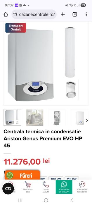 Centrala pe gaze Ariston Premium 28 kw