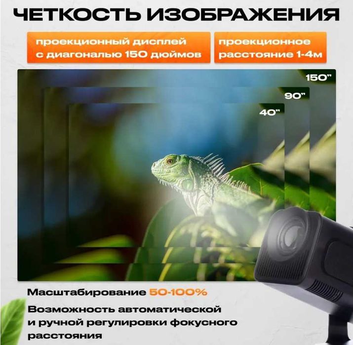 Смарт проектор HY-320 Android 1920 x 1080 Full HD Wi-Fi