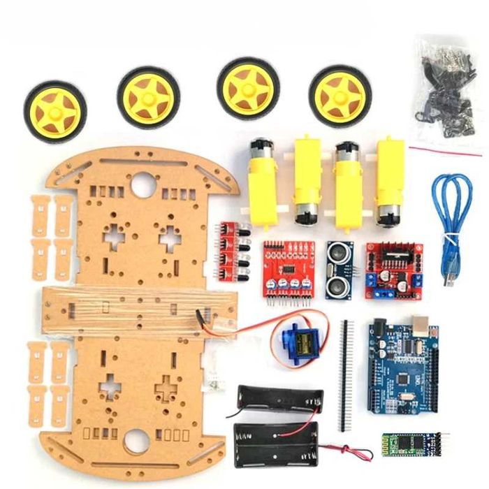 Arduino 4WD Robot Car — Yosh dasturchilar uchun aqlli avtomobil! (+10)