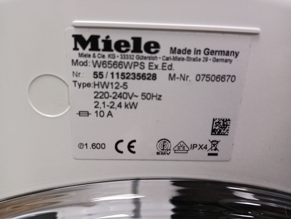 Пералня Миеле Miele W 6566 A+++ 7кг Made in Germany 2 години гаранция!