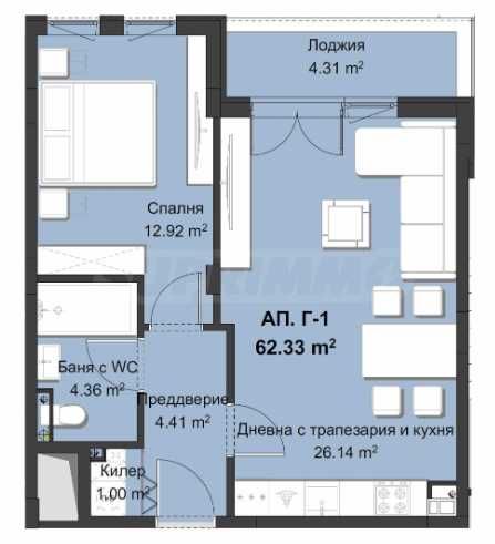 Продава се Двустаен апартамент в Пловдив, Христо Смирненски - 79 кв.м за 1097 €/кв.м - Снимка #2