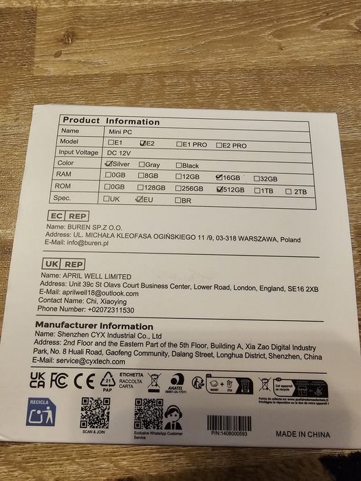 Mini pc N95 16gb ram 512 ssd