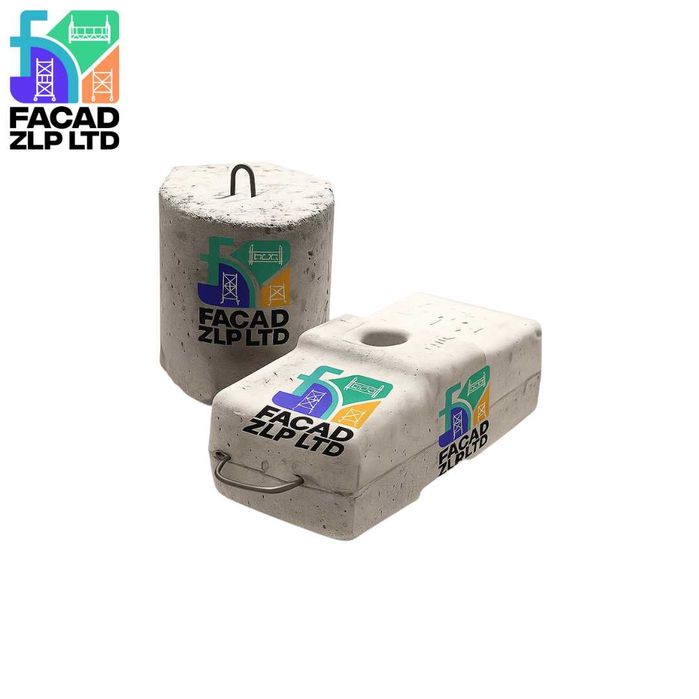 Противовесы бетонные блоки 25-кг, для фасадной люльки модели ZLP-630