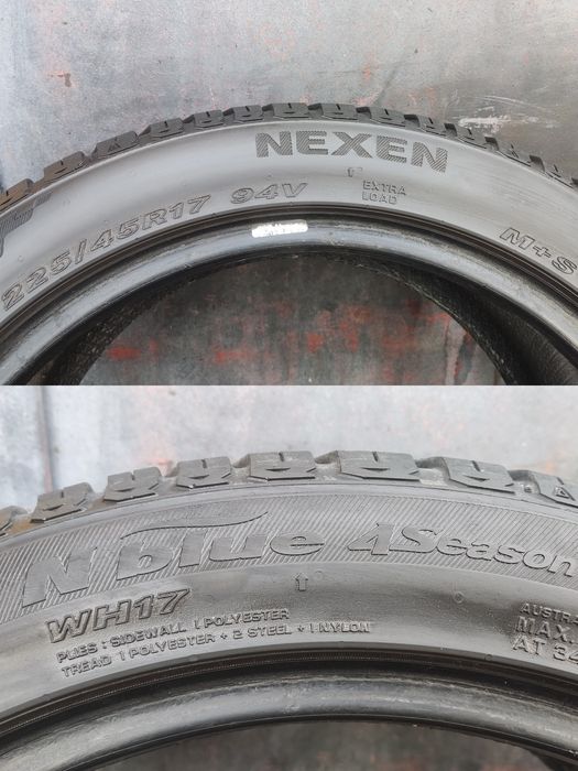 1брой всесезонна гума 225/45/17 Nexen N'Blue HD, 4 Season