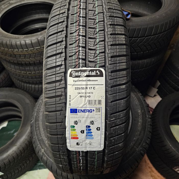 4 Нови бусови гуми 225/55R17C Continental VanCon 4Season 109H DOT4025