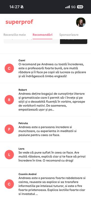 Meditatii limba engleza