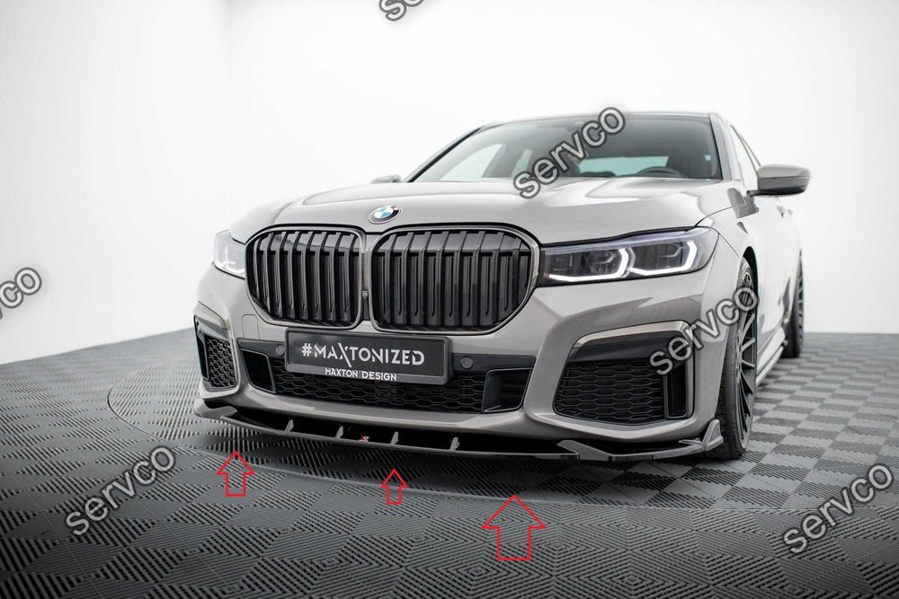 Pachet Set Splitter Exterior Lip Prelungiri Body kit tuning Bmw Seria 7 Long M-Pack G12 2019-2022 v14 - Maxton Design