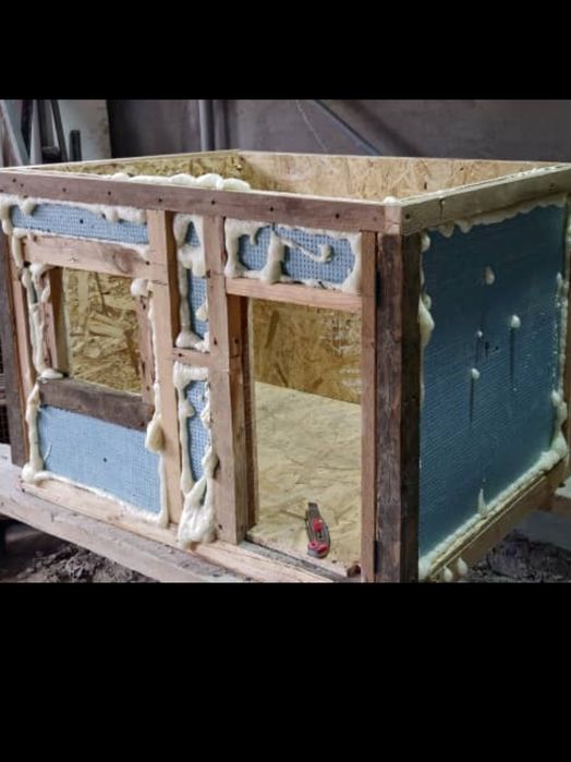 Будка для собаки на фото рабочий процесс утепленная