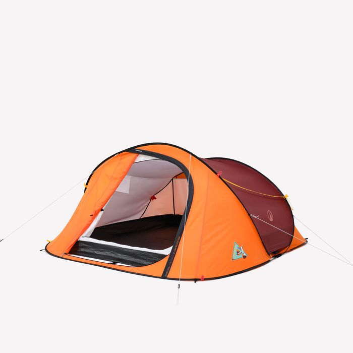 Cort Camping 2 Seconds 3 Persoane Vintage - produs resigilat Decathlon