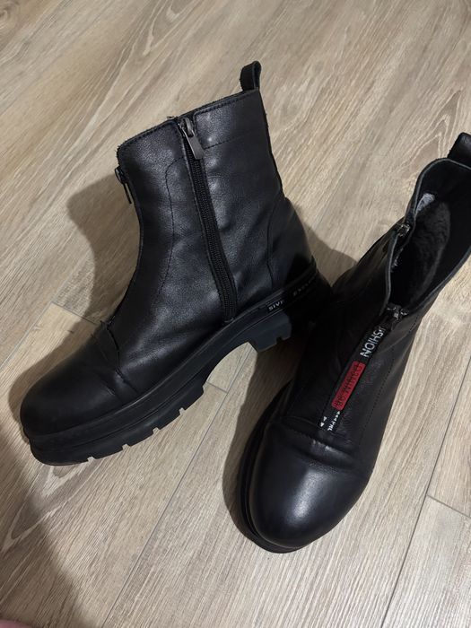Дамски боти черни естествена кожа 41 номер