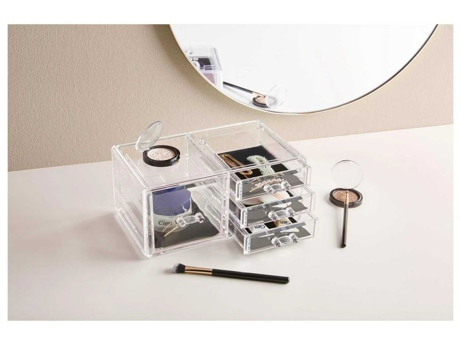 Органайзер за бижута козметика за тоалетка съхранение чекмеджета кутия