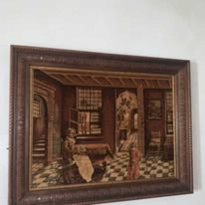 Tblou catifea in rama de lemn