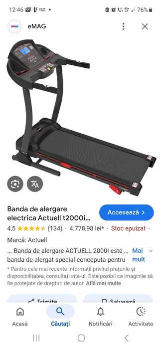 Banda de alergat rabatabila ACTUELL t 2000 i