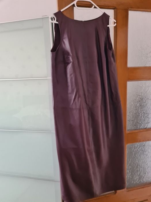 Rochie piele nappa miel