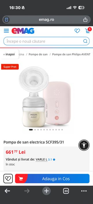 Pompa de san electrica Philips Avent
