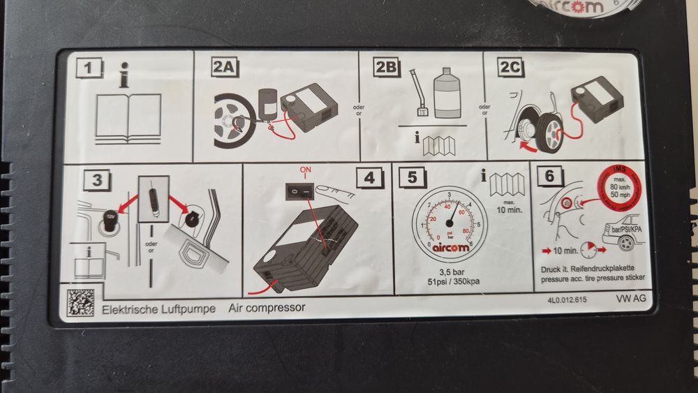 Компресор за гуми НОВ Оригинален  и мощен 240w