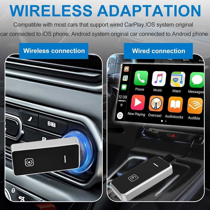 Безжичен CarPlay и Android Auto адаптер – Wireless Car Adapter