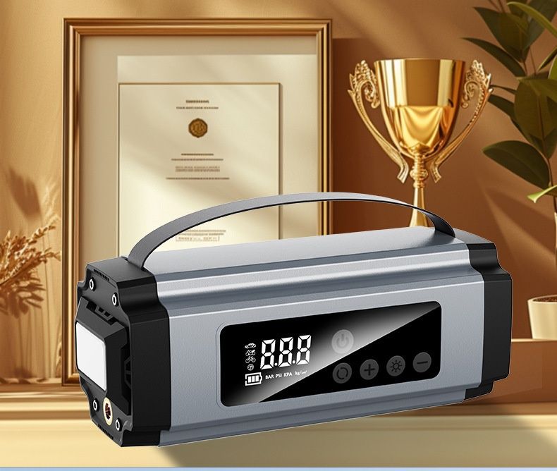 Пусковое и зарядное устройство с компрессором для автомобиля , Powerba