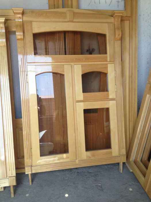Новые окна и двери из дерева (сосны) Eshik va derazalar Akfa stilida