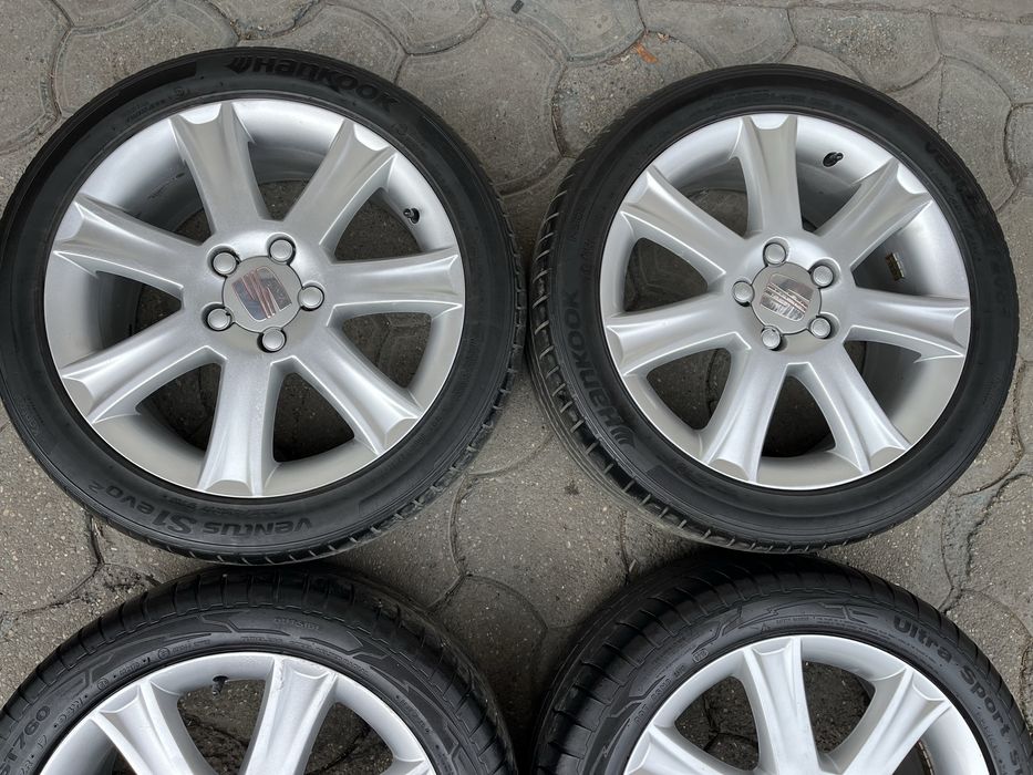 Jante aliaj 5x112mm, anvelope 225/45 R17, Seat Leon, Altea, Alhambra