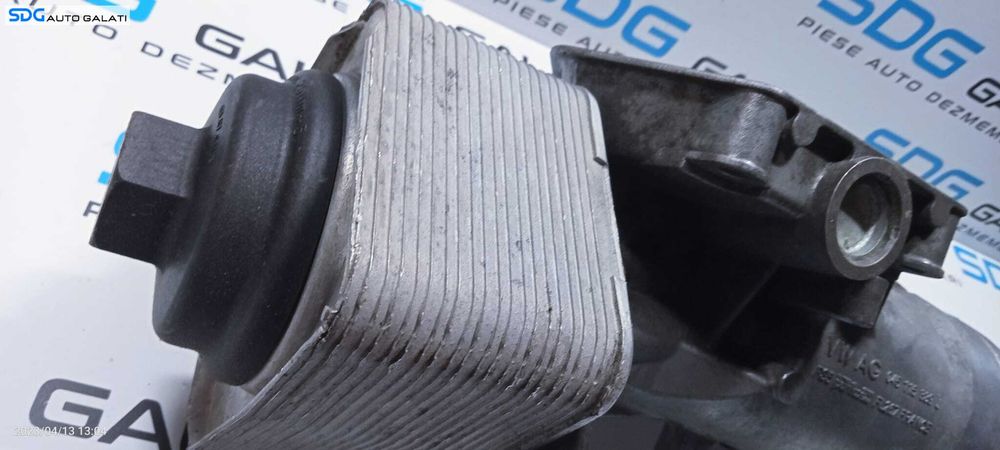 Suport Corp Carcasa Filtru Radiator Racitor Ulei Termoflot Audi A4 B7 2.0 TDI BLB BNA BRE BRF BVF BVA BRD 2005 - 2008 Cod 045115389J [D0363]