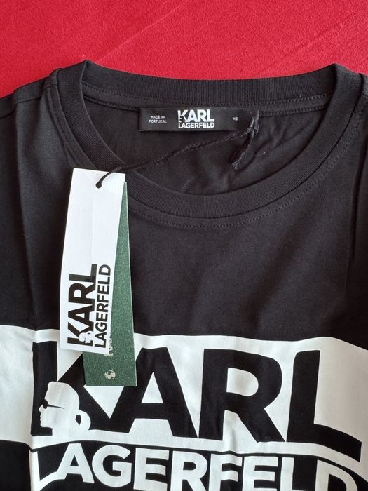 Tricou Karl Lagerfeld original tricou negru tshirt XS / S