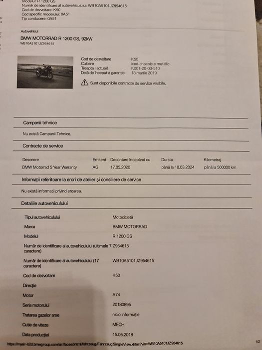 Vand BMW R1200GS Triple black, TFT, 28k km