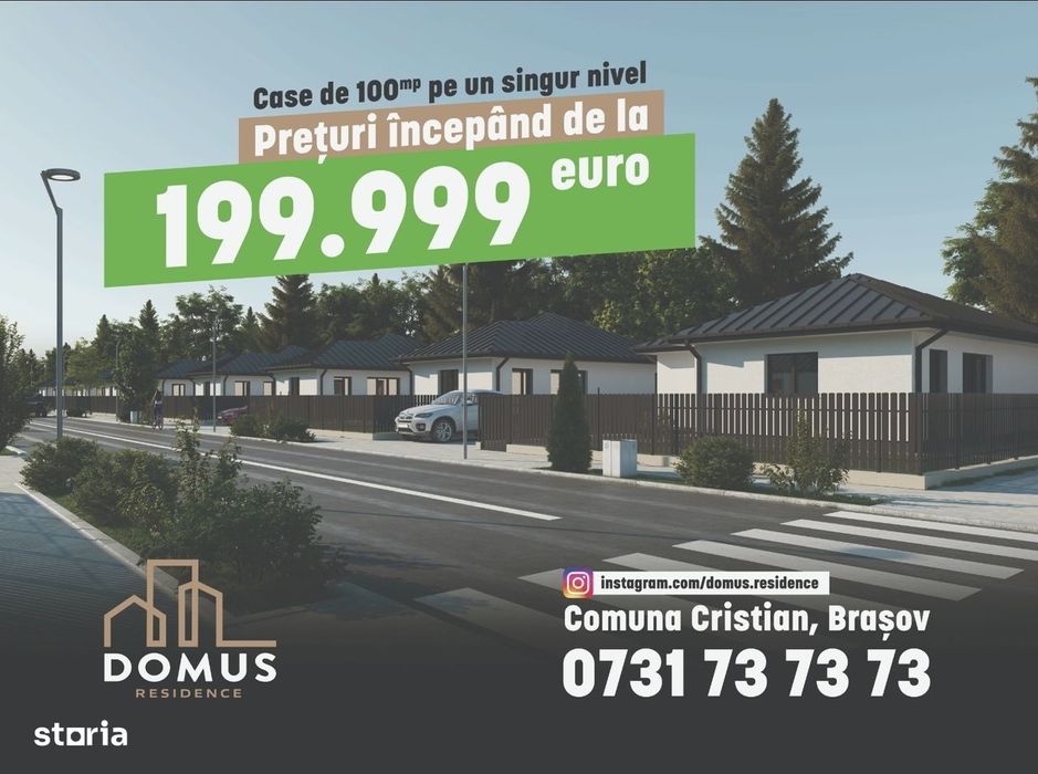 Case Pe Un Nivel In Faza 2 A Cartierului Domus Residence, Cristian, Bv