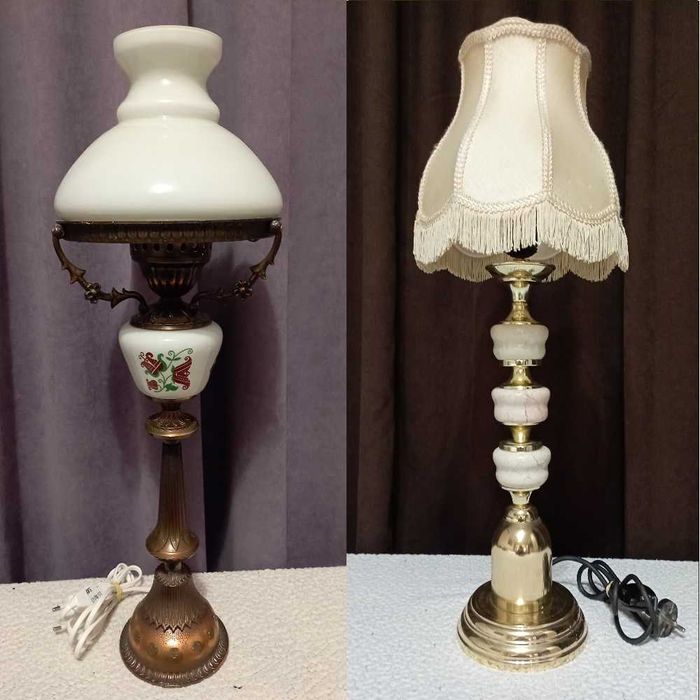 Красиви старинни лампи с абажури - лампа