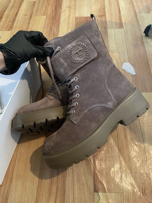 Зимние ботинки новые замшевые