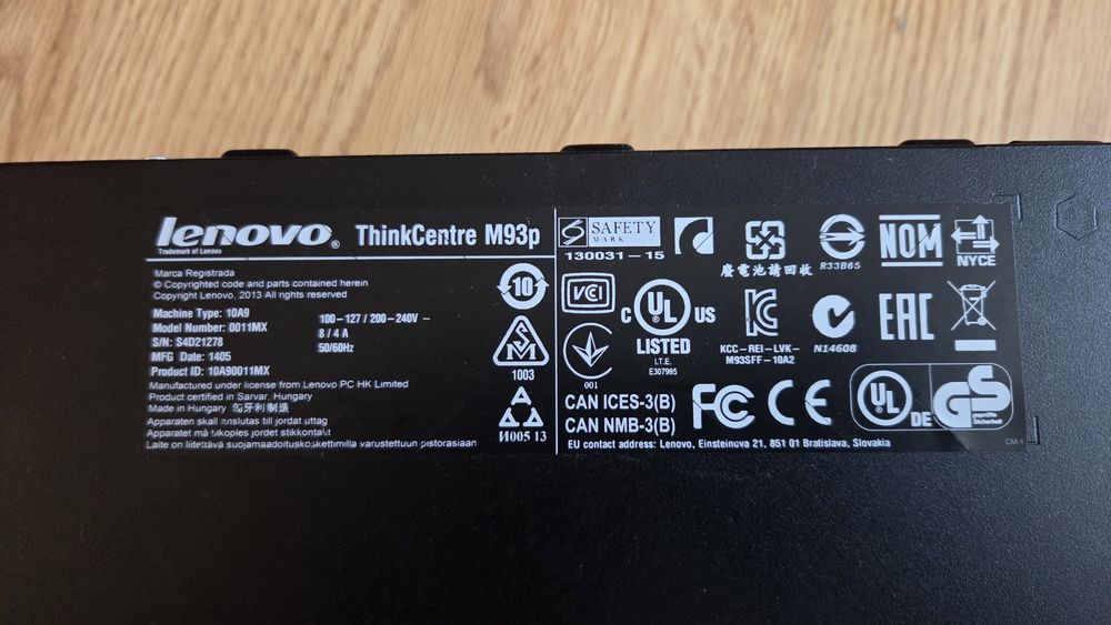 Компютър Lenovo ThinkCentre M93p 10A9 / i5 4570 / 8GB RAM / 500 HDD